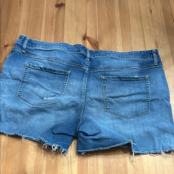 Ava & Viv Blue Distressed Jean Shorts - Picture 5 of 5